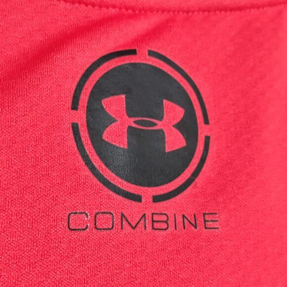 Under Armour Combine Golf Pullover Shirt 1/4 ZIP Mens Size Medium‎ Red Black NFL - Picture 7 of 15